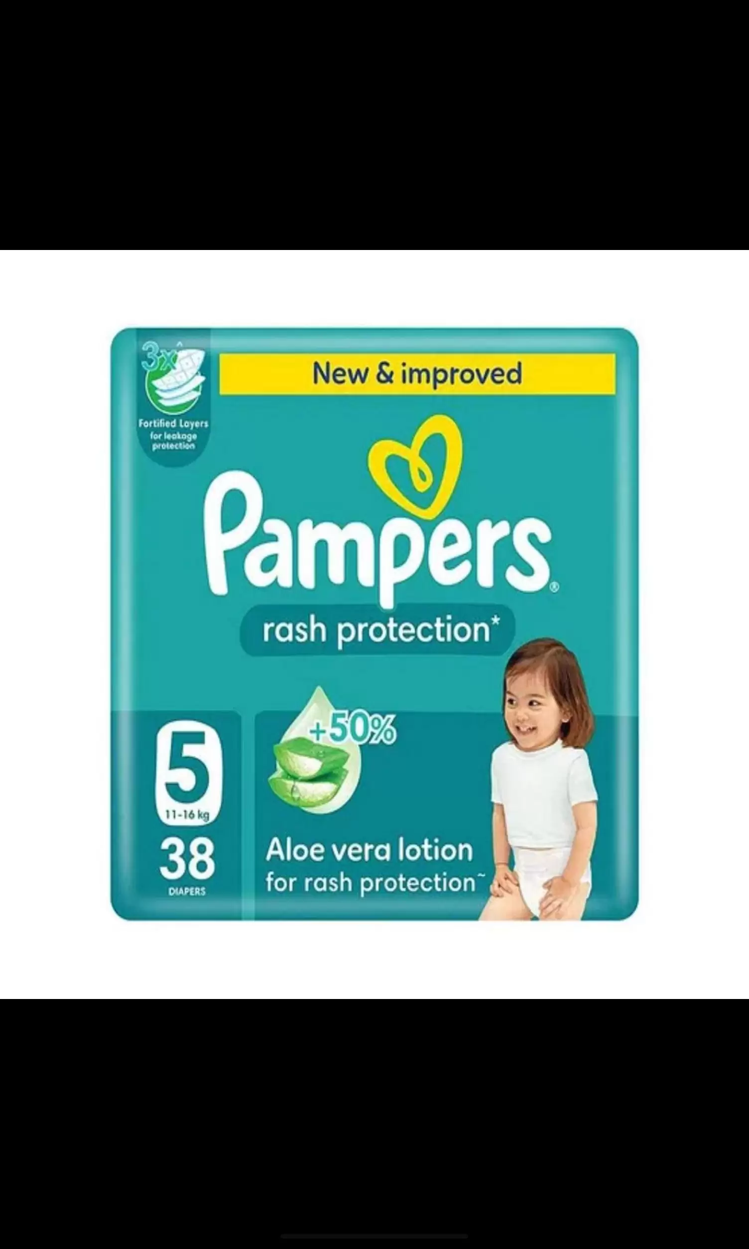 Pampers Rash Protection Size 5 (11–16kg) – 38 Diapers